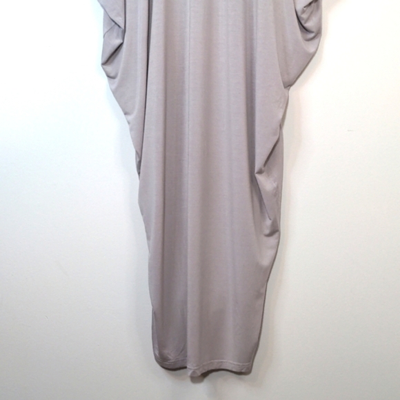 Barefoot Dreams Luxe Milk Jersey Caftan Faded Rose Pewter Petite One Size Dress - Picture 4 of 15